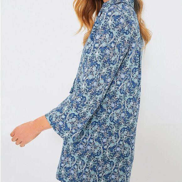 Hyacinth House Long Sleeve Blue Carrington Collared Mini Dress Size XS - Picture 3 of 16